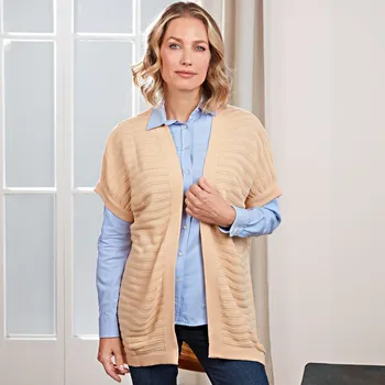 Dámská parka 3Pagen Pletená vesta béžová S