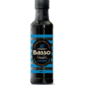Rostlinný olej Basso Extra panenský olivový olej ochucený - zálivka z olivového oleje s rozmarýnem 250ml