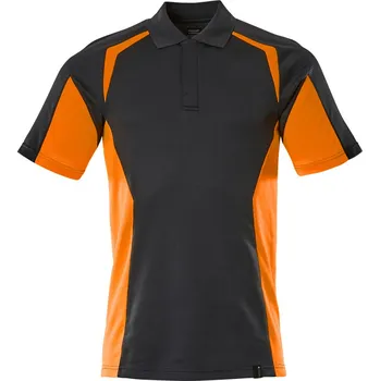 Pánské tričko MASCOT® Polokošile Černá modrá/hi-vis oranžová Velikost: S