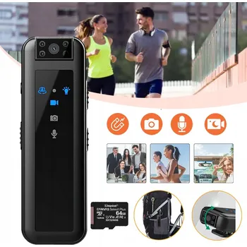 IP kamera Mini kamera NCRealher, mini tělová kamera Full HD (1920 x 1080)