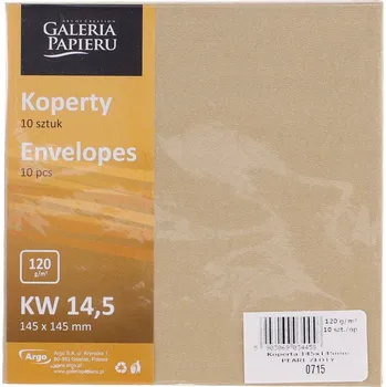 Obálka OBÁLKA ozdobná PEARL ZLATÁ 145x145 mm balení 10 Ks