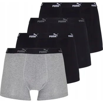 Pánské oblečení Y8117 Puma pro každý den Spodní Prádlo Boxerky pánské Puma Solid Boxer 4-Pack 4 páry M