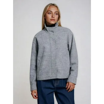 Dámský svetr Sinsay - Bunda s příměsí vlny - šedá - 308HC-09M - 308HC-09M-XXL