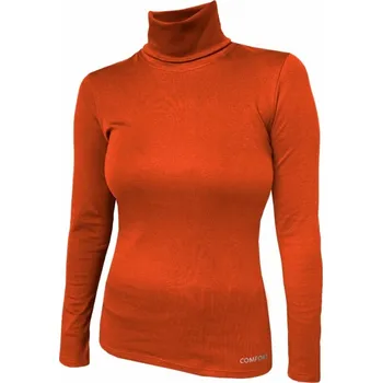 Dámský svetr Dámský vlněný rolák KRUNA 801 hnědá XXL