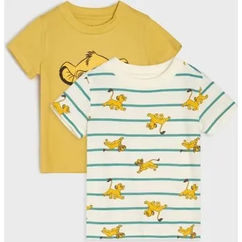 Chlapecké tričko Sinsay - Bavlněné tričko 2 pack The Lion King - krémová - 509EJ-01X - 509EJ-01X-74