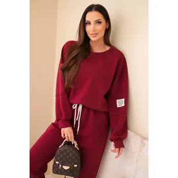 Kesi Włoski Komplet mikina + kalhoty máslově švestková Kesi Włoski tmavě červená 3399927