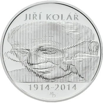 Česká republika. 500 Kč 2014. Jiří Kolář. Běžná kvalita.