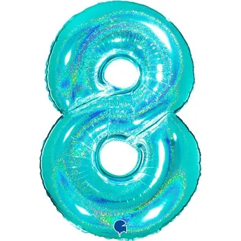 Grabo Balónek fóliový číslice 8 tyrkysový 102 cm