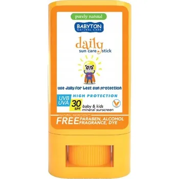 Přípravek na opalování Babyton Daily Sun Care Krém v Tyčince s Filtrem SPF 30 Ochrana proti Slunci 20 g
