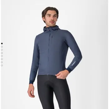 Cyklistická bunda Castelli Fly 2 Unltd Jaket bunda, dark steel blue XL - 3XL