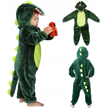 Karnevalový kostým KOSTÝM DINOSAURUS PYŽAMO TEPLÉ KIGURUMI PRO DĚTI DĚTSKÝ KOSTÝM 105-110cm