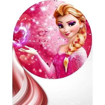 Jedlá dekorace na dort "Frozen 2" 20 cm (Fondánový list NEVYŘEZÁNO)