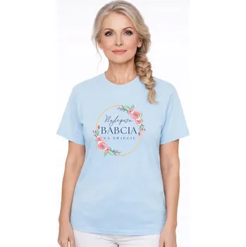 Dámské tričko Tričko ke Dni babiček Nejlepší babička na světě - Dárek Modré S