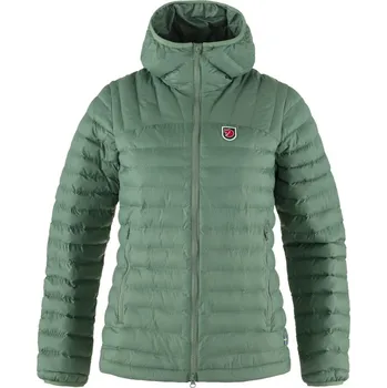 turistická zateplená bunda dámská FJÄLLRÄVEN Expedition Lätt Hoodie W Patina Green - M