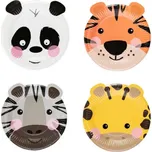 Talířky papíové Zviřátka ze ZOO 18 cm 4 ks