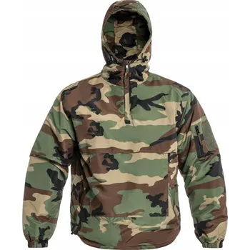 Pánská softshellová bunda Zimní bunda s kapucí maskáčový Mil-Tec Winter Combat Anorak - Woodland M
