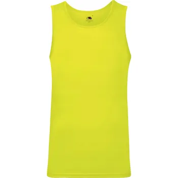Pánské tričko Tričko funkční tričko Performance bez rukávů, světle žluté, vel. S