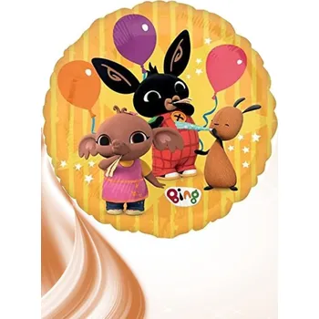 Jedlá dekorace na dort "Bing s oranžovým pozadím" 20 cm (Fondánový list NEVYŘEZÁNO)