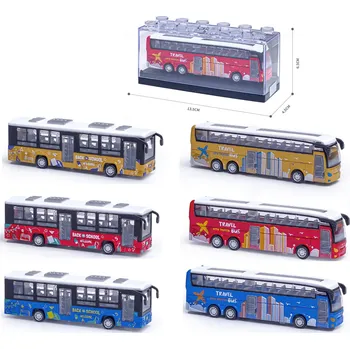 autíčko Kovový model školního autobusu s otevíracími dveřmi 1:64 - více druhů (1 ks)