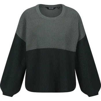 Pánský svetr REGATTA Dámský pletený svetr XL MODRÁ|ZELENÁ