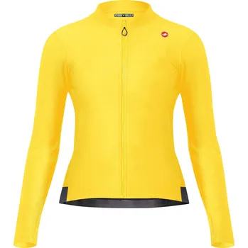 cyklistický dres dámský dres s dlouhým rukávem Castelli Espresso Thermal W Jersey Mango Mojito/Dark Gray M