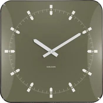 Hodiny Karlsson, Nástěnné hodiny Sucinto Dome čtvercové, lesní zelené - Formadore