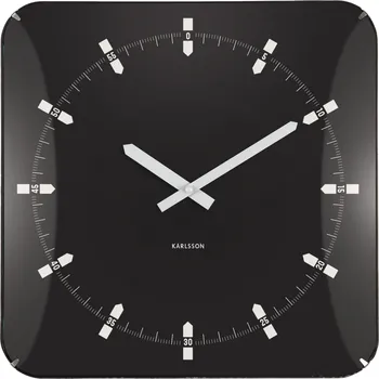 Hodiny Karlsson, Hodiny nástěnné Sucinto Dome, čtvercové, černé - Formadore