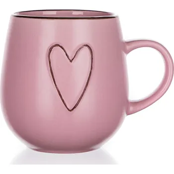 hrnek 500ml HEART RŮŽ keramický