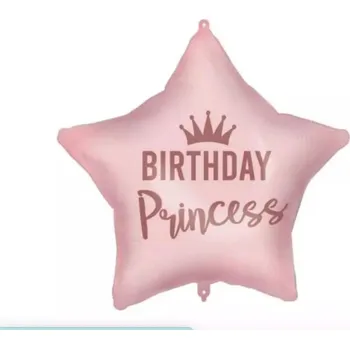 Balónek Procos Hvězda Birthday Princess - fóliový balónek 46cm