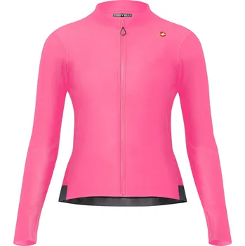 cyklistický dres dámský dres s dlouhým rukávem Castelli Espresso Thermal W Jersey Violet Pink/Dark Gray L