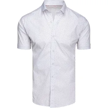 Pánská košile Pánská košile s krátkým rukávem DStreet bílá 3332057