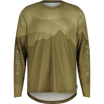 cyklistický dres volný dres s dlouým rukávem Maloja PinzagenM. 1/1 moss S