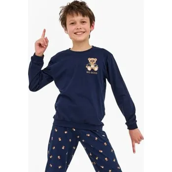 Chlapecké pyžamo Chlapecké pyžamo Cornette 966/179 - medvídek Tmavě modrá 86-92