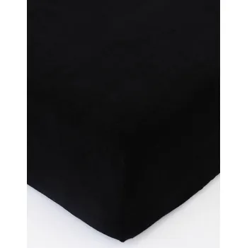Prostěradlo Froté prostěradlo 90 × 200 cm - černá