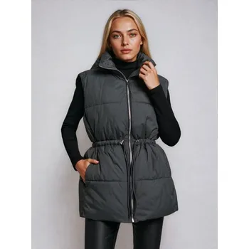 Dámské oblečení Sinsay - Prošívaná puffer vesta s kapucí - zelená - 330HC-76X - 330HC-76X-XL