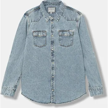 Chlapecká košile Dětská riflová košile Guess L6RH00.D4EU0.PPY2 modrá 55X, vel. 175