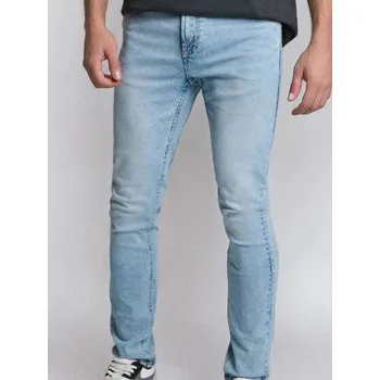 Pánské džíny Sinsay - Džíny skinny se sepraným efektem - modrá - 263HR-50J - 263HR-50J-30