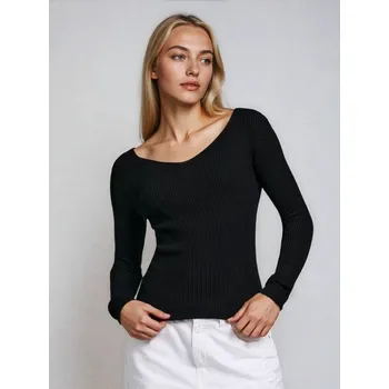 Dámské oblečení Sinsay - Žebrovaný pletený svetr - černá - 663GZ-99X - 663GZ-99X-XS