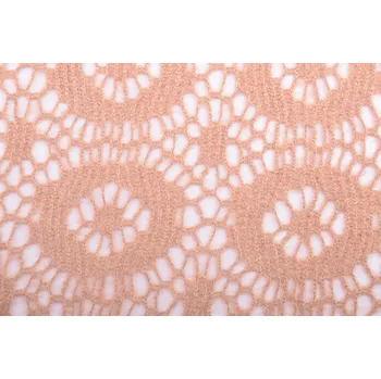 Vlněná pletenina s krajkovým vzhledem v béžové barvě GL072