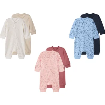 Kojenecký overall lupilu® Dětský overal na spaní s BIO bavlnou, 2 kusy