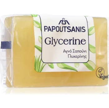 Mýdlo PAPOUTSANIS Glycerine Green tuhé mýdlo na tělo 125 g