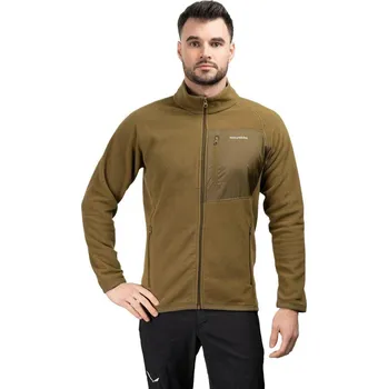 Pánská mikina NATUREHIKE Pánská turistická fleecová mikina Fleece With Pockets CYY2441FS066 ZELENÁ