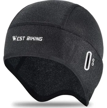 Čepice WEST BIKING Letní šátek z hedvábí s ochranou před UV zářením ČERNÁ|ŠEDÁ