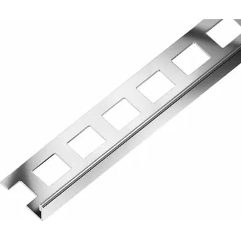 Stavební profil ACARA SP1 ukončovací lišta L ACARA, nerez V2A lesk, 10 mm, 2,5 m