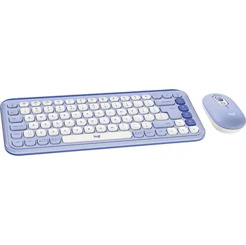 Set klávesnice a myši Logitech Pop Icon Combo, Lilac - US INTL