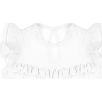 Kojenecký overall Rampers overal overal pro dívku, bílý, mušelínový Nicol