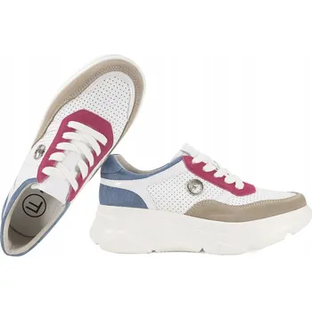 Dámské polobotky FILIPPO DP6108 DÁMSKÉ POLOBOTKY SNEAKERS NA PLATFORMĚ KOŽENÉ 40 Bílá