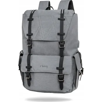 R-Bag Packer Městský Batoh na notebook 13-15,6" s USB, šedý Z012