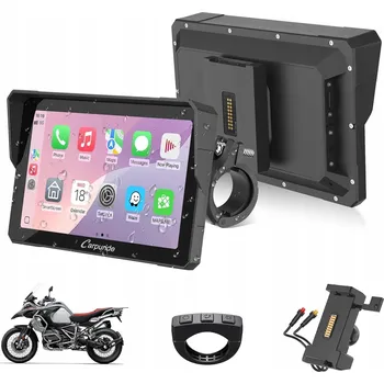 GPS Carpuride W702S Motocyklový displej Carplay s držákem BM05, Android 7"