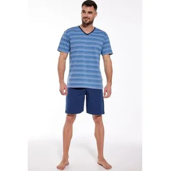 Pánské pyžamo Pánské pyžamo Cornette 330/40 Světlemodrá-tmavěmodrá M